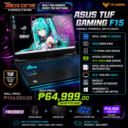 ASUS TUF GAMING F15 | i9 13th Gen | 16GB RAM | 1TB SSD | RTX 4060
