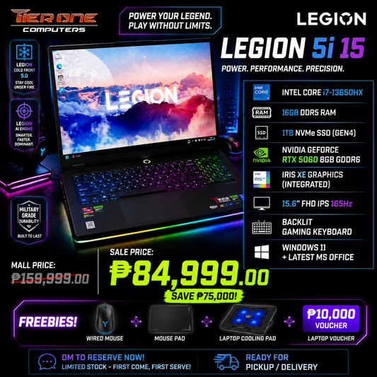 LENOVO LEGION 5i | i7 13th Gen | 16GB RAM | 1TB SSD | RTX 5060