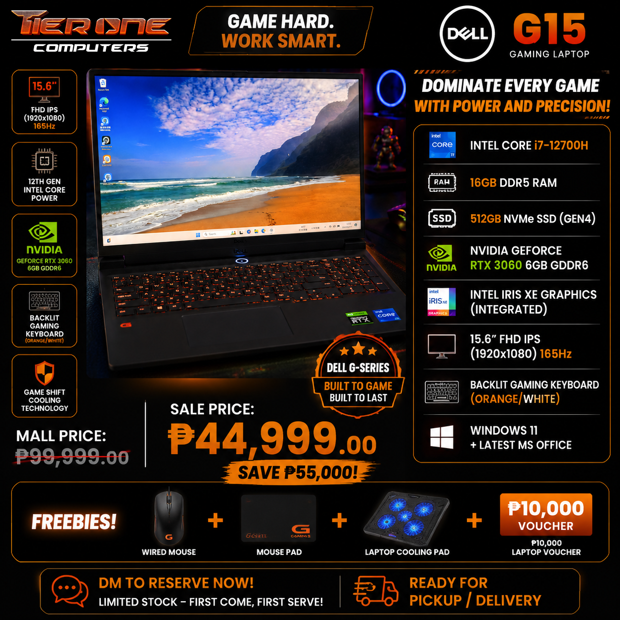 DELL G15 | i7 12th Gen | 16GB RAM | 512GB SSD | RTX 3060