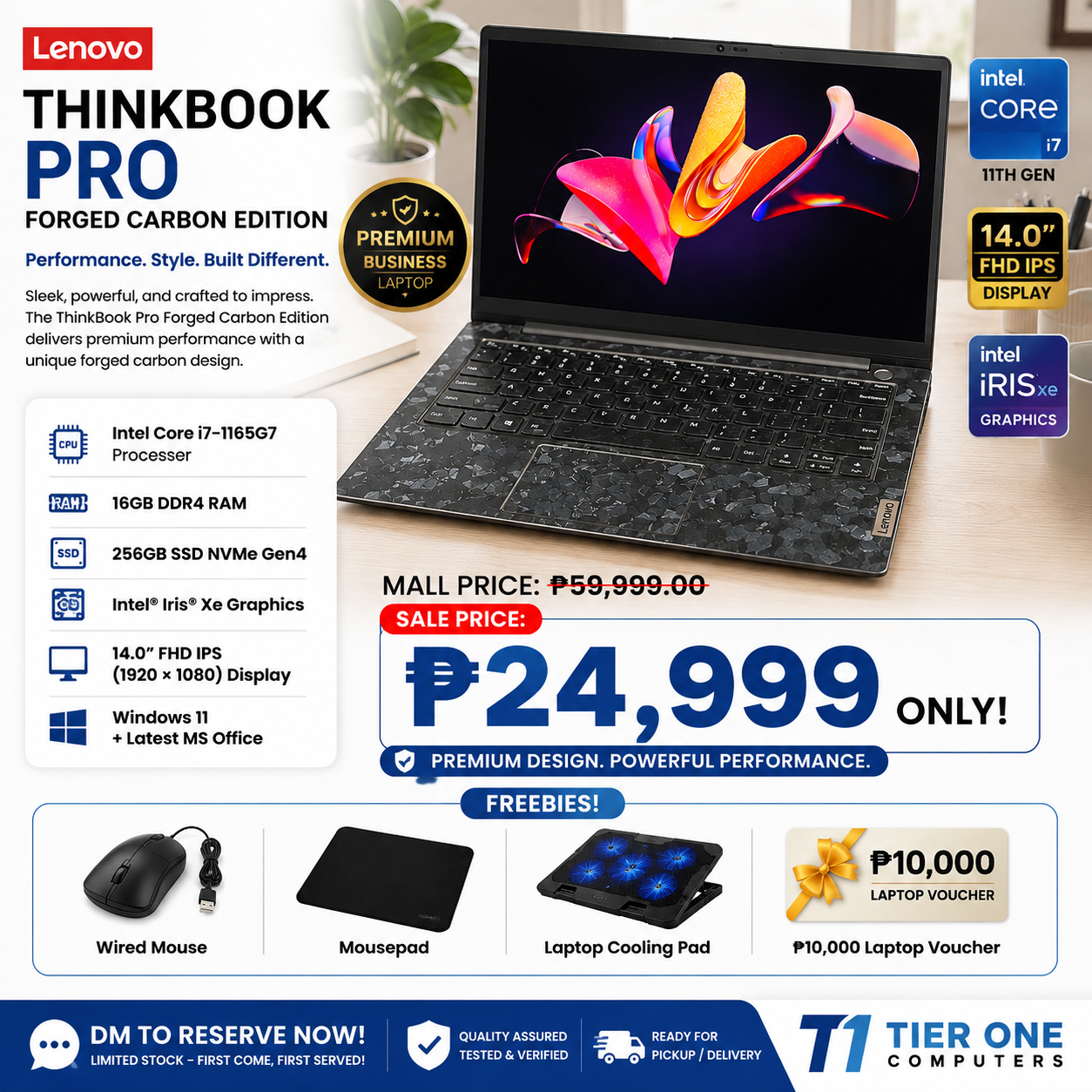 Lenovo ThinkBook Pro | Intel Core i7 | 16GB RAM | 256GB SSD | 14.0" FHD IPS