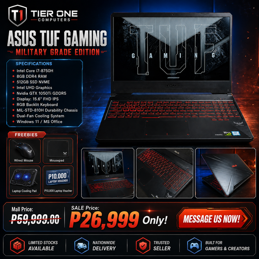 ASUS TUF | Intel Core i7 | 8GB RAM | 512GB SSD | GTX 1050Ti
