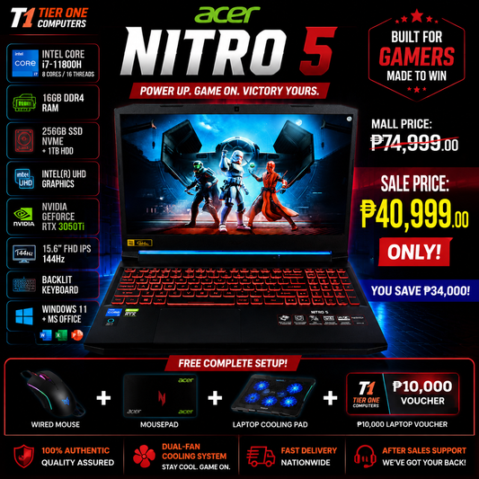 ACER NITRO 5 | Intel Core i7 | 16GB RAM | 256GB + 1TB | RTX 3050Ti