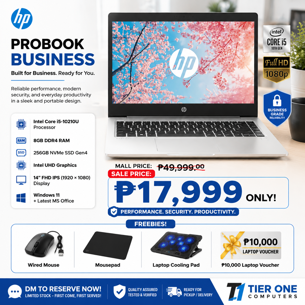HP PROBOOK BUSINESS | i5 10th Gen | 8GB RAM | 256GB SSD