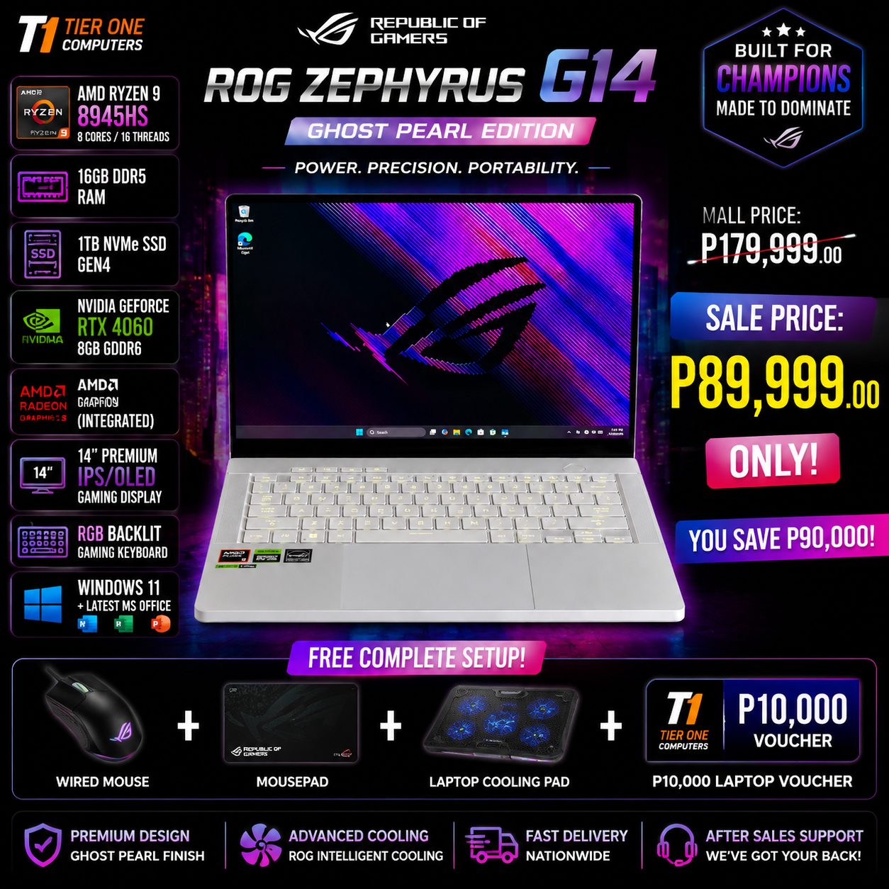 ASUS ROG ZEPHYRUS G14 | Ryzen 9 | 16GB RAM | 1TB SSD | RTX 4060