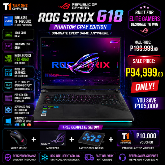 ASUS ROG STRIX G18 | i9 14th Gen | 16GB RAM | 1TB SSD | RTX 4060