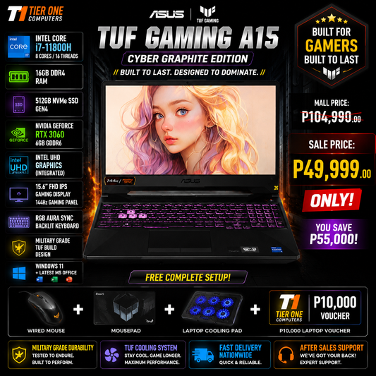 ASUS TUF A15 | Intel Core i7 | 16GB RAM | 512GB SSD | RTX 3060