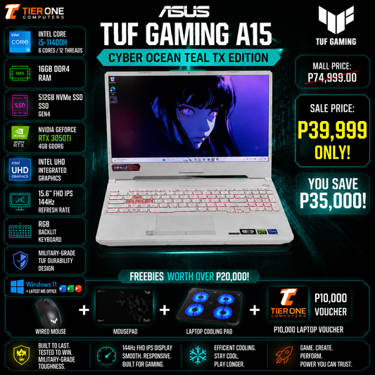 ASUS TUF A15 | Intel Core i5 | 16GB RAM | 512GB SSD | RTX 3050Ti