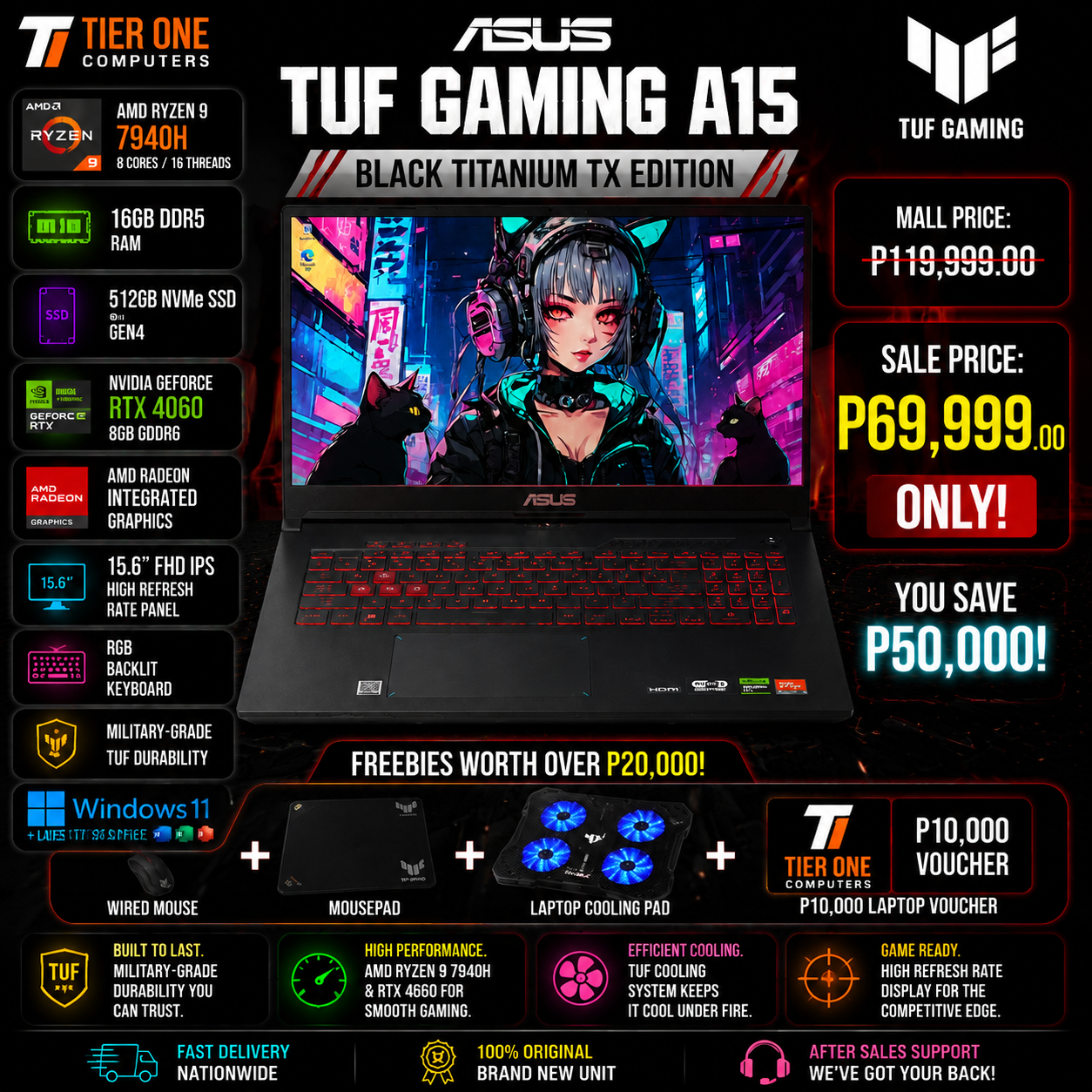 ASUS TUF A15 | Ryzen 9 | 16GB RAM | 512GB SSD | RTX 4060