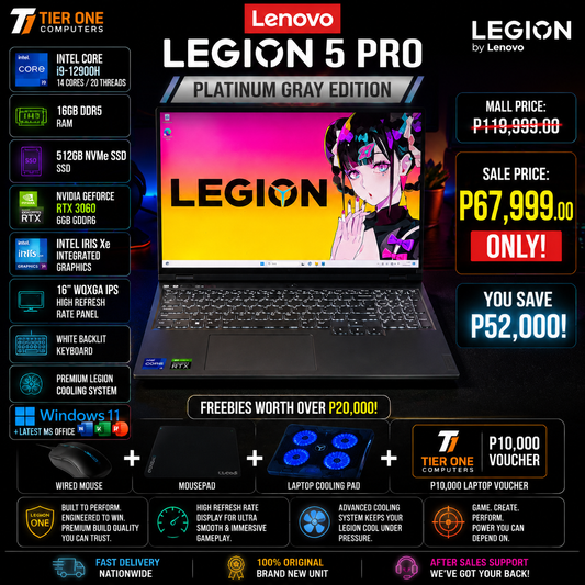 LENOVO LEGION 5 PRO | i9 12th Gen | 16GB RAM | 512GB SSD | RTX 3060