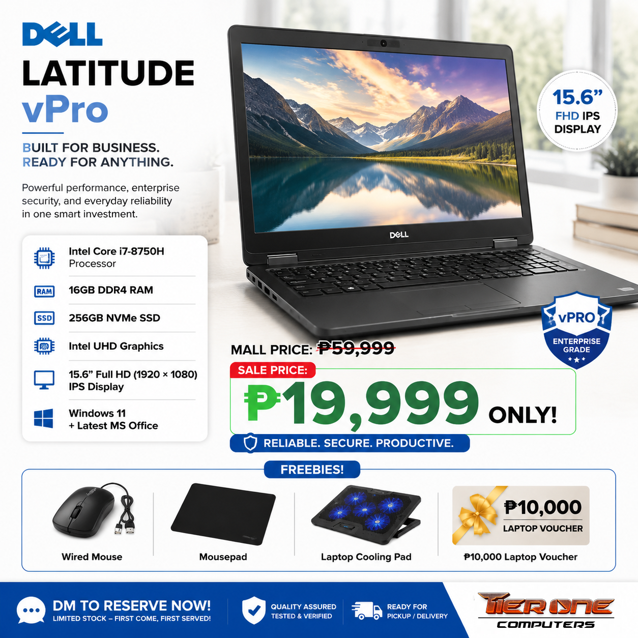 Dell Latitude vPro | Intel Core i7 | 16GB RAM | 256GB SSD | 15.6" Display