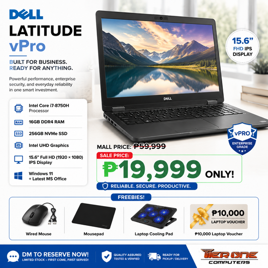 Dell Latitude vPro | Intel Core i7 | 16GB RAM | 256GB SSD | 15.6" Display