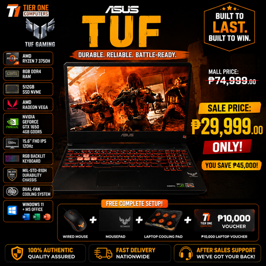ASUS TUF | AMD Ryzen 7 | 8GB RAM | 512GB SSD | GTX 1650